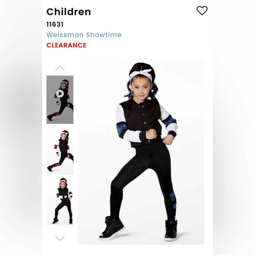 Weissman Black and Blue Dance Outfit